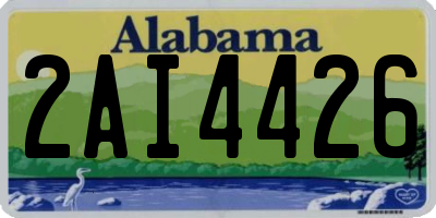 AL license plate 2AI4426