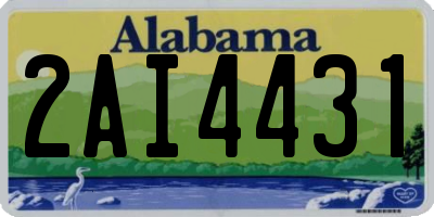 AL license plate 2AI4431