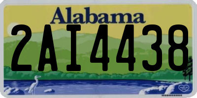 AL license plate 2AI4438