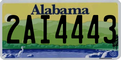 AL license plate 2AI4443