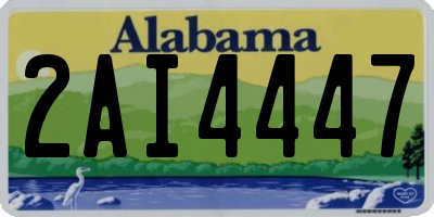 AL license plate 2AI4447