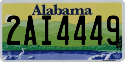 AL license plate 2AI4449