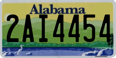 AL license plate 2AI4454