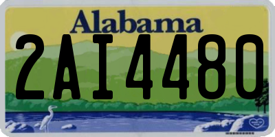 AL license plate 2AI4480