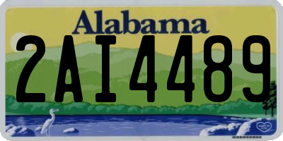 AL license plate 2AI4489