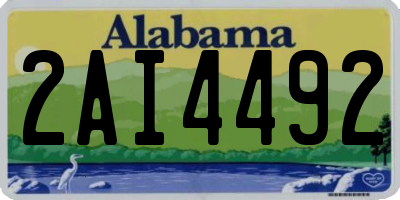 AL license plate 2AI4492