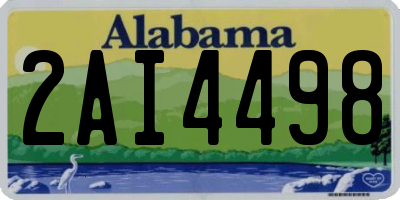 AL license plate 2AI4498
