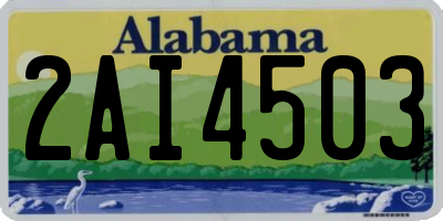 AL license plate 2AI4503