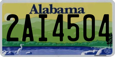 AL license plate 2AI4504