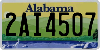 AL license plate 2AI4507