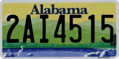 AL license plate 2AI4515