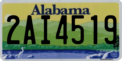 AL license plate 2AI4519
