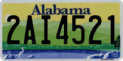 AL license plate 2AI4521