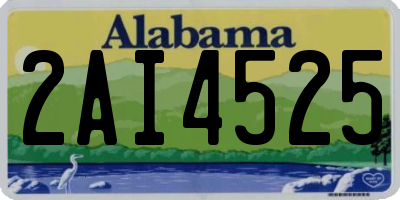 AL license plate 2AI4525