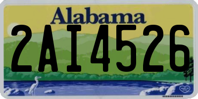 AL license plate 2AI4526