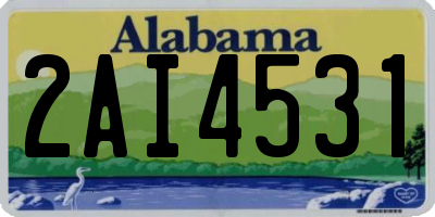 AL license plate 2AI4531