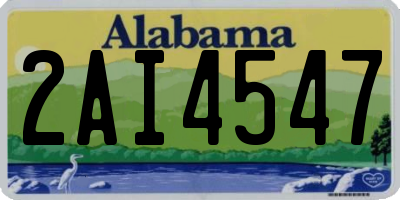 AL license plate 2AI4547