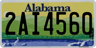 AL license plate 2AI4560