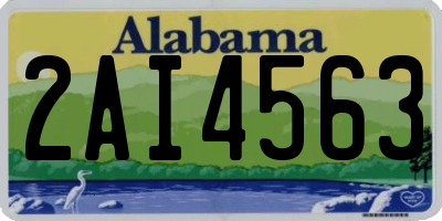 AL license plate 2AI4563