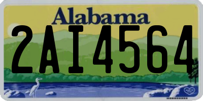 AL license plate 2AI4564