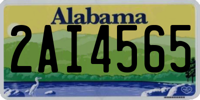 AL license plate 2AI4565