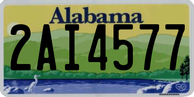 AL license plate 2AI4577
