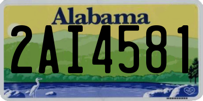 AL license plate 2AI4581