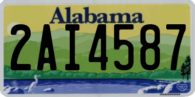 AL license plate 2AI4587