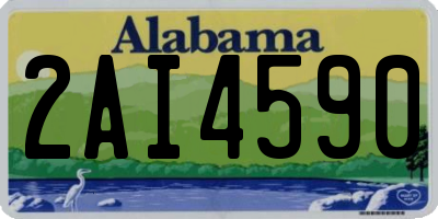 AL license plate 2AI4590