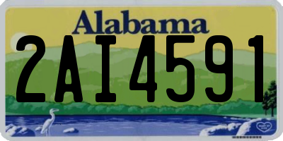 AL license plate 2AI4591