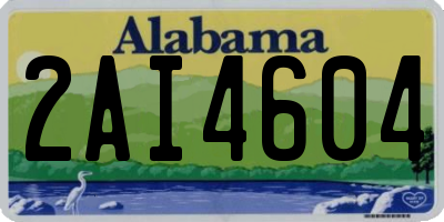 AL license plate 2AI4604