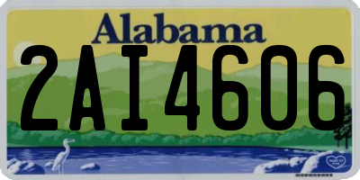 AL license plate 2AI4606
