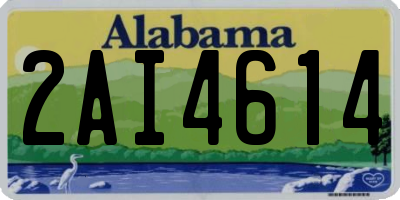 AL license plate 2AI4614
