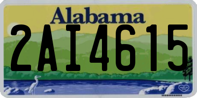 AL license plate 2AI4615