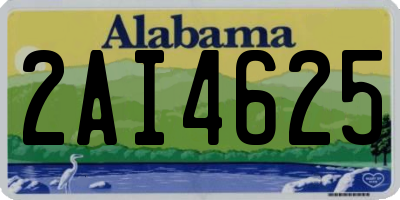 AL license plate 2AI4625