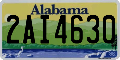 AL license plate 2AI4630