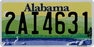 AL license plate 2AI4631