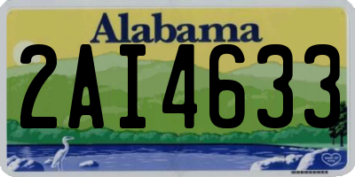 AL license plate 2AI4633