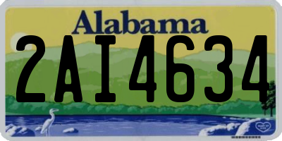 AL license plate 2AI4634