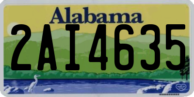 AL license plate 2AI4635