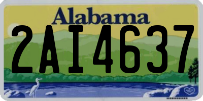 AL license plate 2AI4637