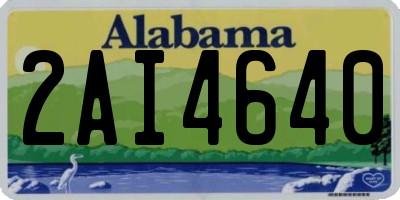 AL license plate 2AI4640