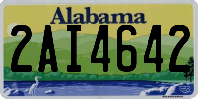 AL license plate 2AI4642