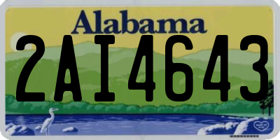 AL license plate 2AI4643