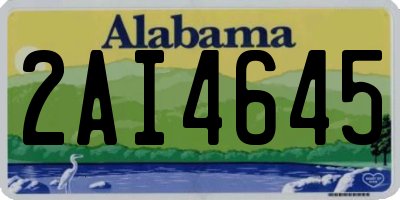 AL license plate 2AI4645