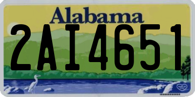 AL license plate 2AI4651