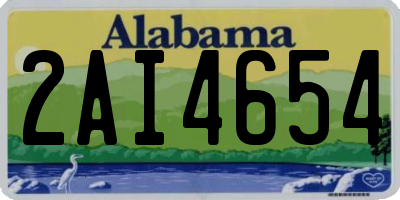 AL license plate 2AI4654