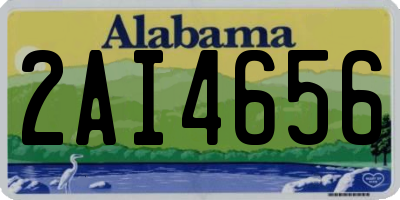 AL license plate 2AI4656