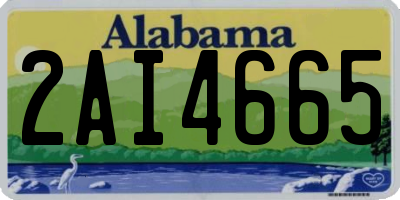AL license plate 2AI4665