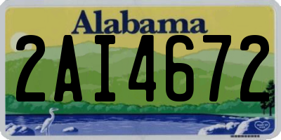 AL license plate 2AI4672